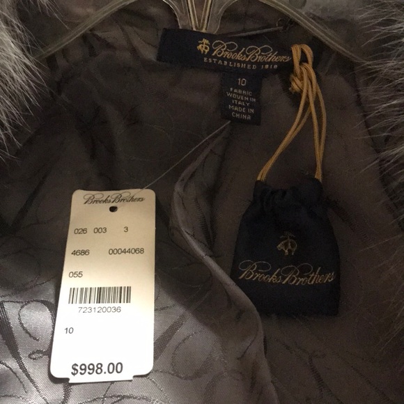 Brooks brothers wool jacket with real rabbit fur - Picture 8 of 8
